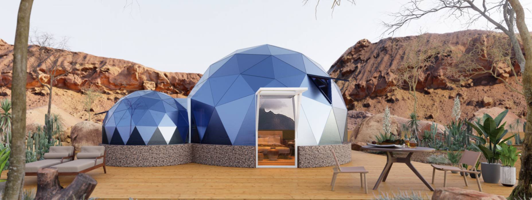 华容县球形智能光伏玻璃星空房